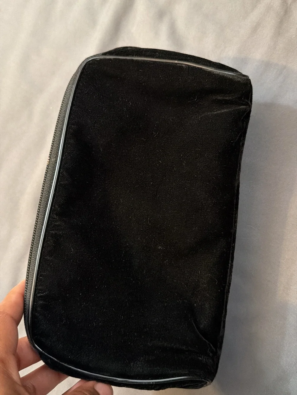 CHANEL Black Toiletry Pouch with Subtle Logo